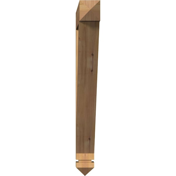 Traditional Arts & Crafts Smooth Bracket, Western Red Cedar, 3 1/2W X 32D X 32H